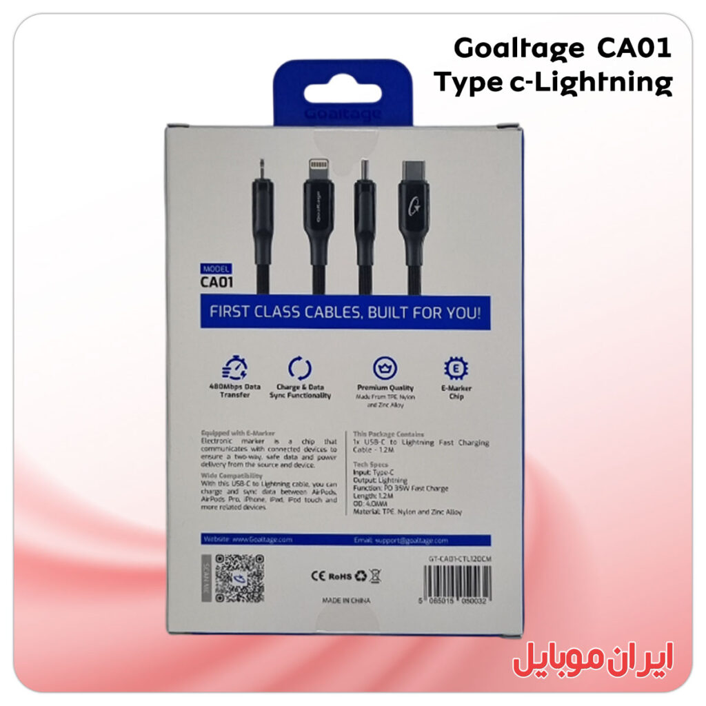 کابل شارژ Goaltage CA01 یو اس بی به لاتنینگ